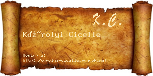 Károlyi Cicelle névjegykártya